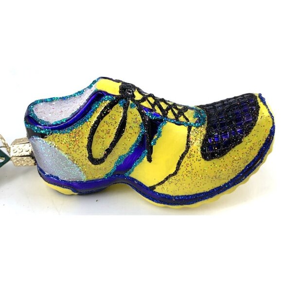 Running Shoe Old World Christmas 4" Blown Glass Ornament OWC 2013 - Picture 3 of 9